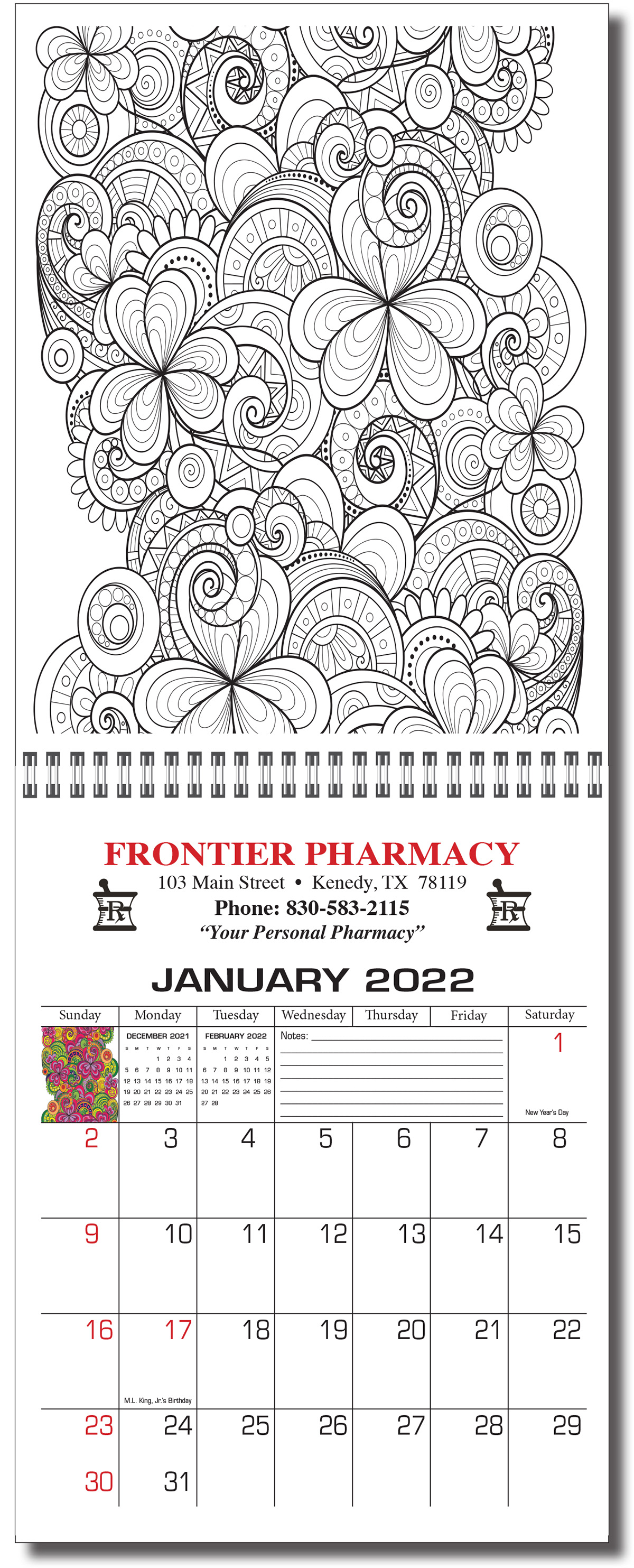 Adult Coloring Book Calendar Calendar Company