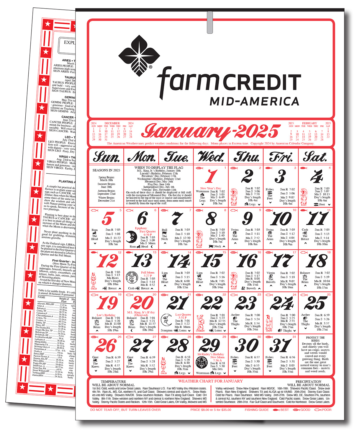 Farmers Insurance Corporate Calendar 2025