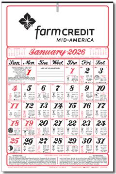 6 sheet Farmers Almanac Calendar