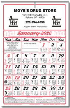 Original Almanac Calendar Old Fashioned (WITH AD) Farmers ,Gardens, and Helpful Hints