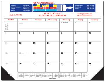 Large Desk Calendar with No Julian Dates