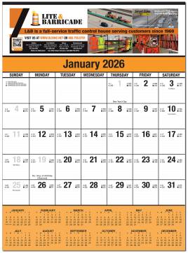 Custom Full-Color Contractor's Calendar