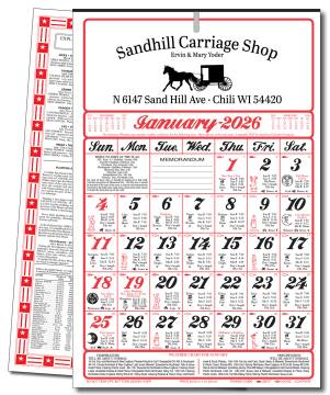 7 Sheet Farmers Almanac Calendar