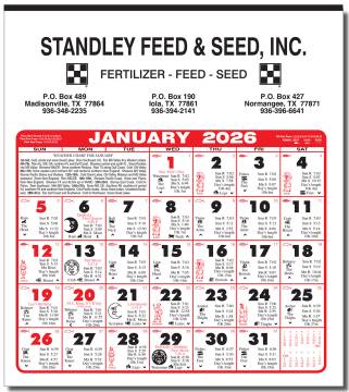 6 Sheet Economical Almanac Calendar