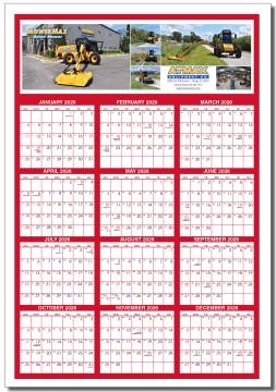 HUGE Canadian Full Color Year at a Glance Calendar With Canadian Holidays