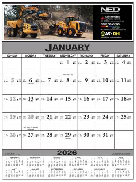 Full Color Contractor Calendar...Scheduling and Working Days in a Week