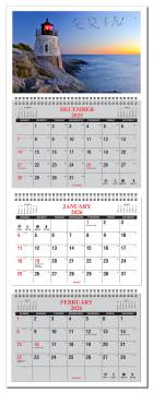 3 Month View Calendar with Your Name in the Image