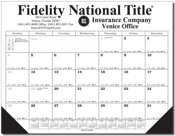 12 Month Desk Pad ECONOMY Calendar