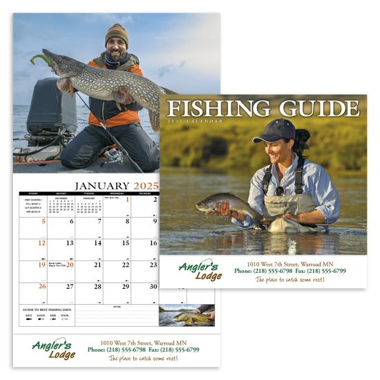 Fishing Guide Appointment Wall Calendar - Stapled: Calendar Company