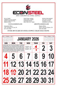 Apron Style Calendar 13 x 19.5