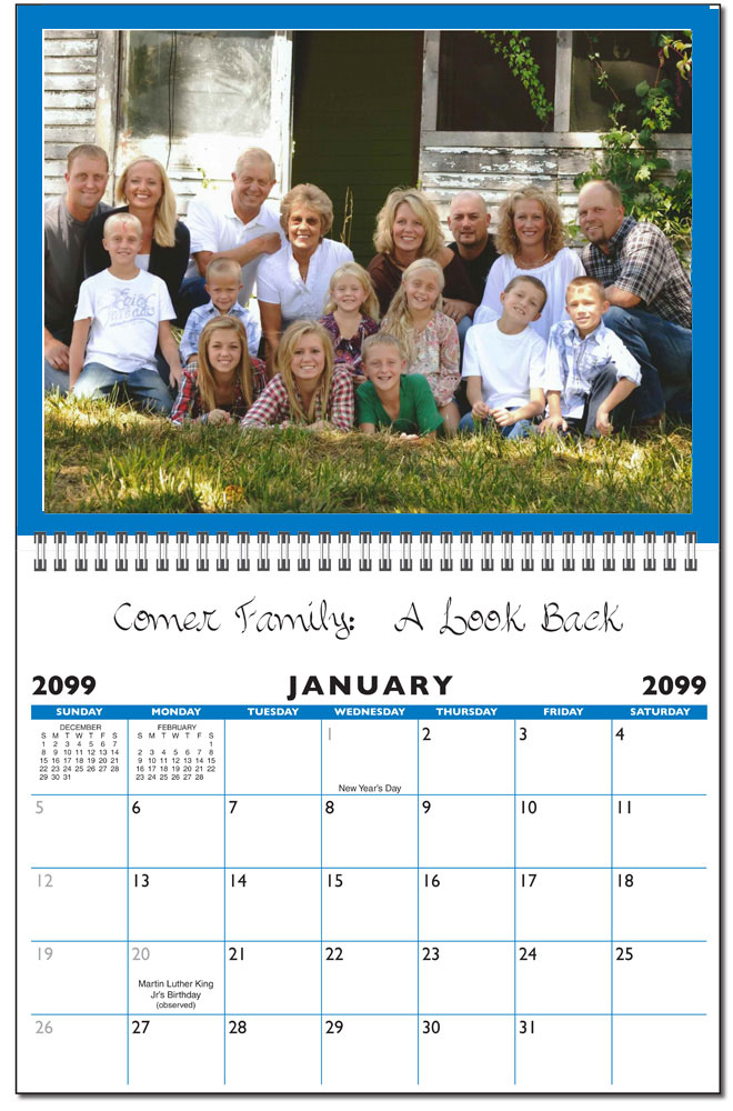 2021 DOUBLE THICK Personalized Photo Calendar Family Deluxe Calendar